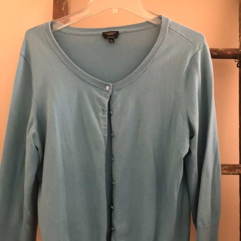 Blue Talbots Cardigan